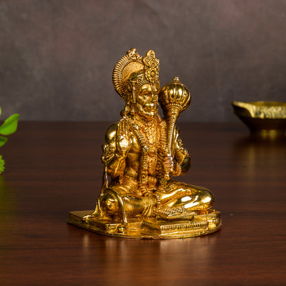 Bronze Sitting Hanuman 4"
