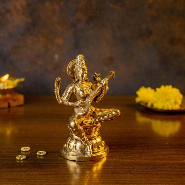 Bronze Saraswathi Devi