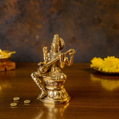 Bronze Saraswathi Devi