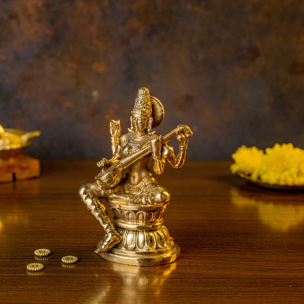Bronze Saraswathi Devi