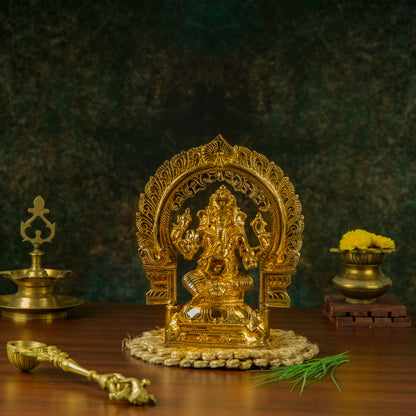Bronze Sitting Vinayagar - 9"