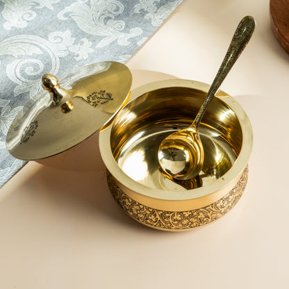Kansa  Serving Bowl with Spoon