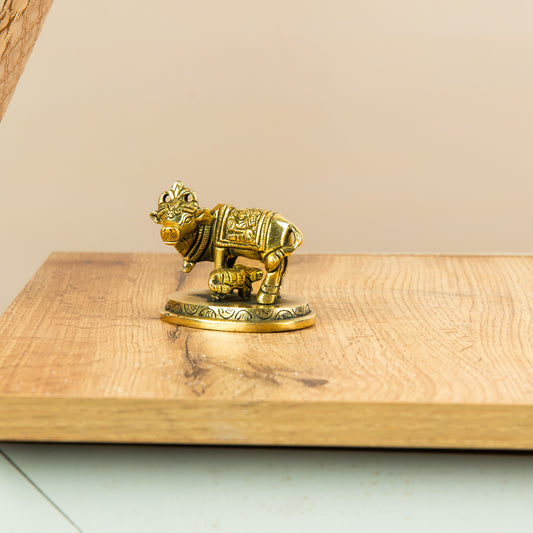 Kamadhenu Cow & Calf  Gift in Jute Bag