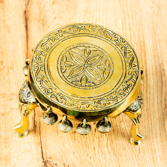 Bronze Trikona Bell Peedam